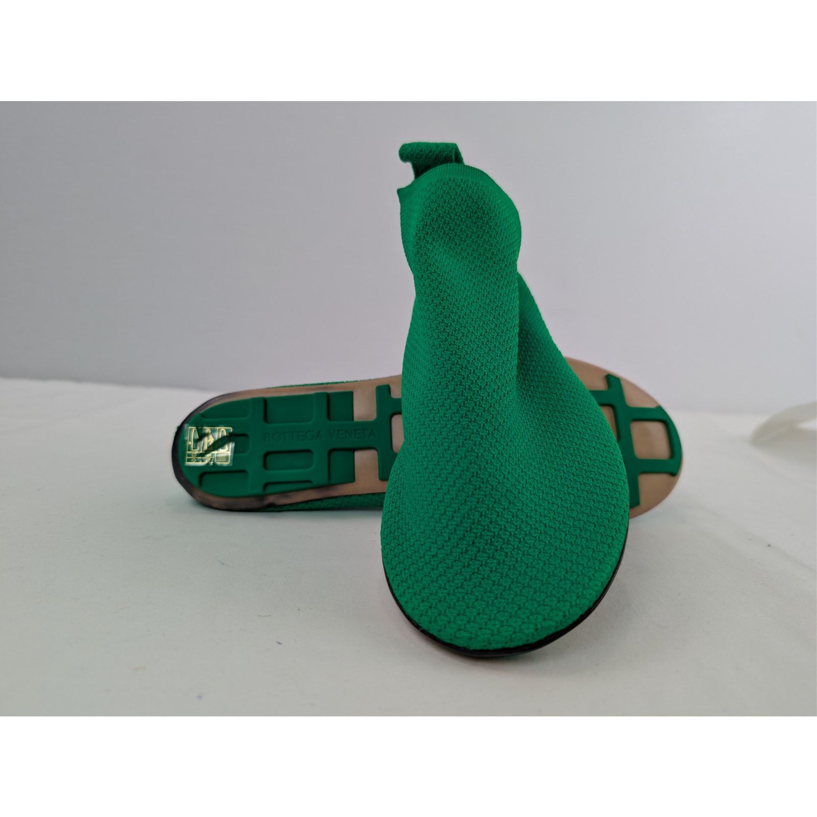 Bottega Veneta o1rshd1 Tech Knit Stretch Lattice Slippers in Green Size US 8 / EU 41 - 14 Thumbnail
