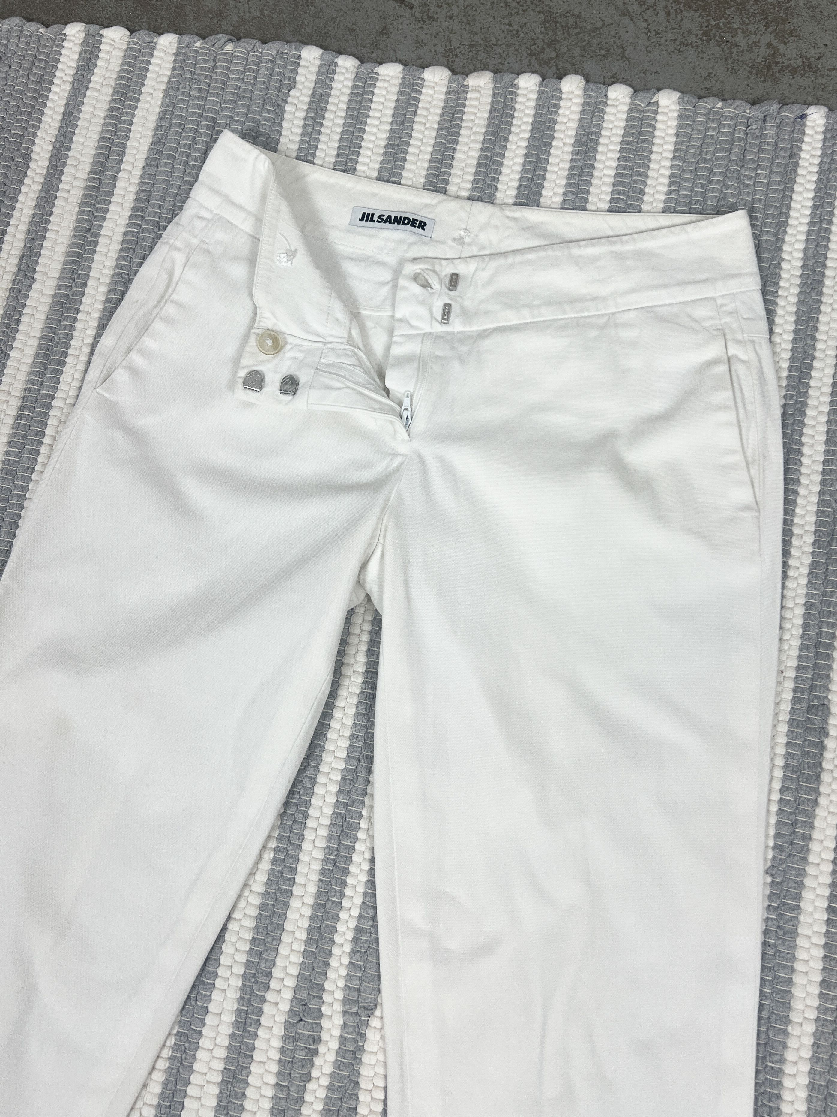 Jil Sander Jil Sander White Dress Pants Trousers Size 24" / US 00 / IT 34 - 3 Thumbnail