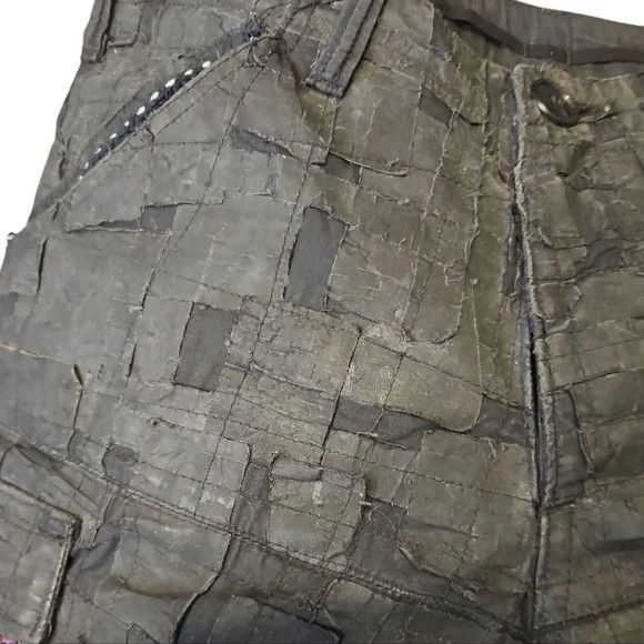 NADA Gray Patchwork Cargo Shorts with Embroidered Pockets Size US 30 / EU 46 - 3 Thumbnail