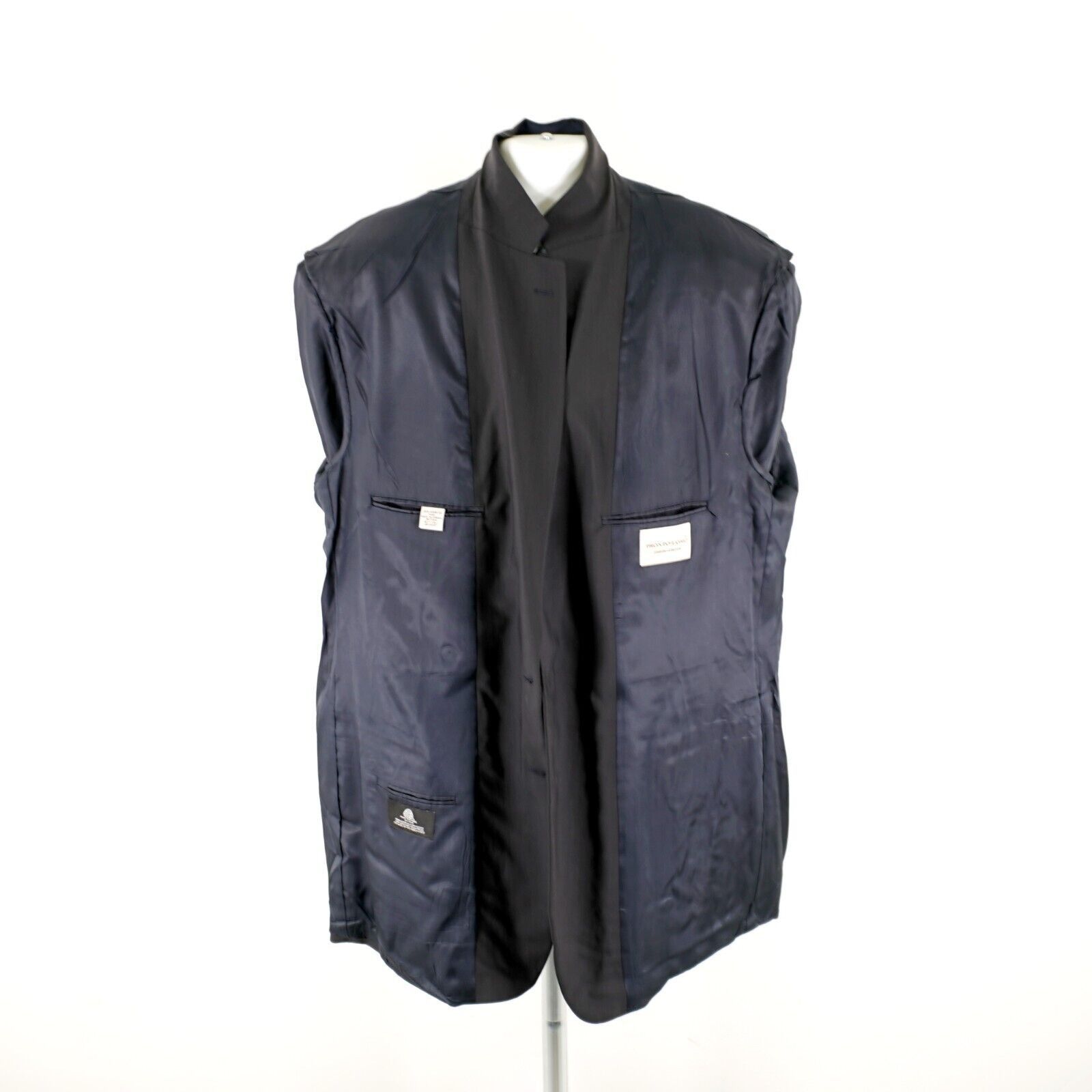 Pronto Uomo Pronto Uomo Comfort Stretch Worsted Wool Black 2 Button Suit Size 48L - 13 Thumbnail