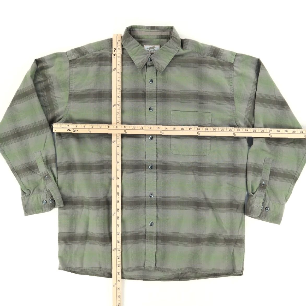Vintage Horny Toad Heavy Twill Over Shirt Plaid Button Up Green Men's L Shirt Size US L / EU 52-54 / 3 - 3 Thumbnail