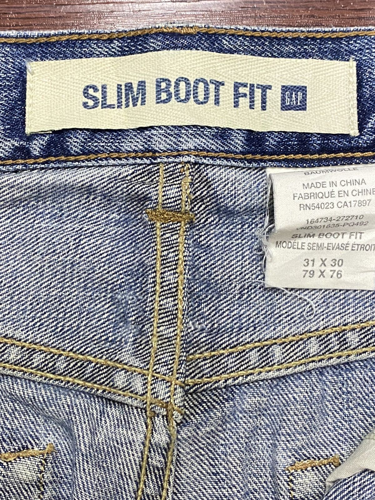 Gap Vintage Gap 1969 Denim Slim Boot Distressed Wide leg Jeans Size US 33 - 13 Thumbnail