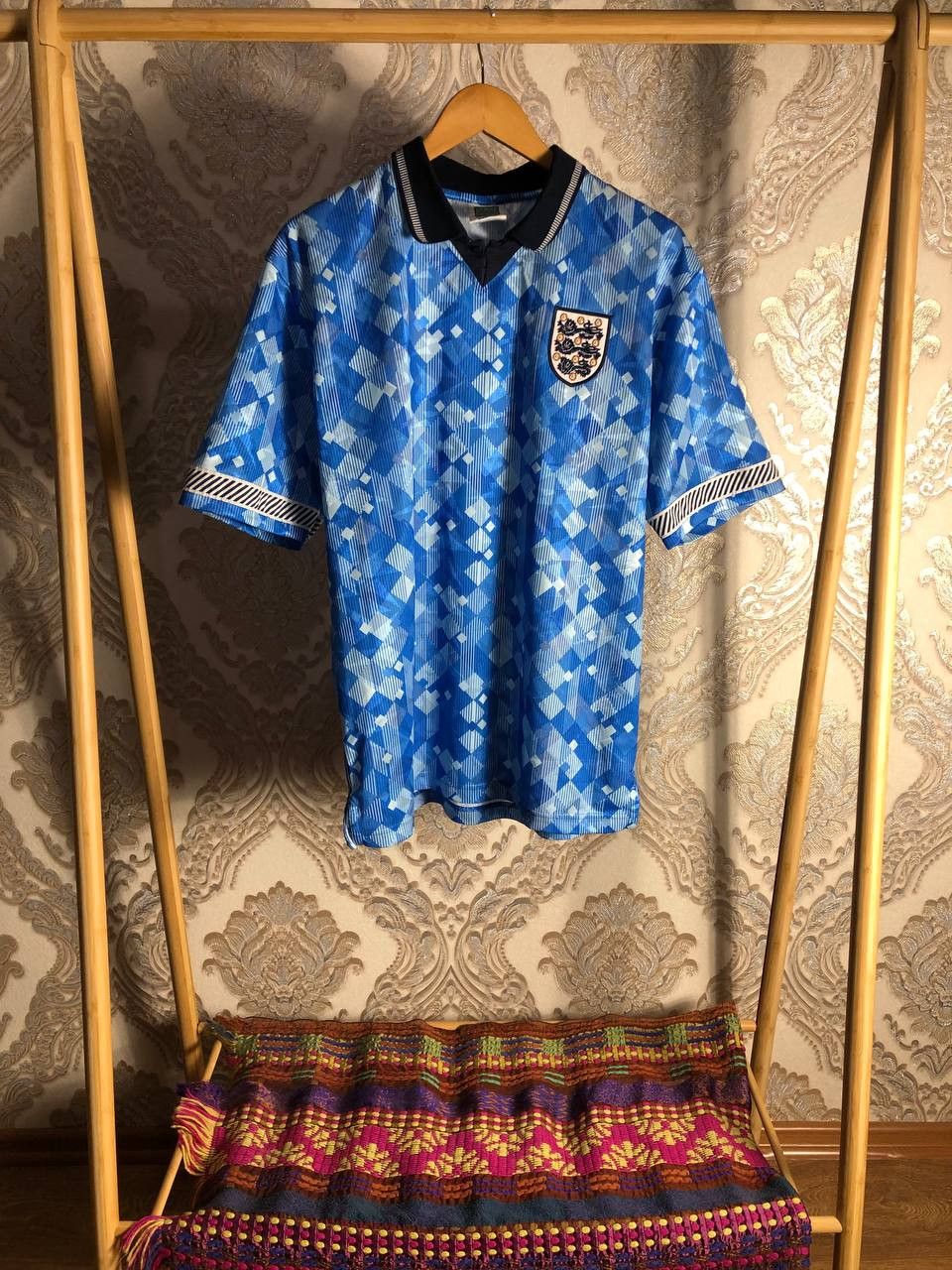 Vintage Very Rare England Retro Soccer Jersey Umbro Manchester 90s Size US L / EU 52-54 / 3 - 1 Thumbnail