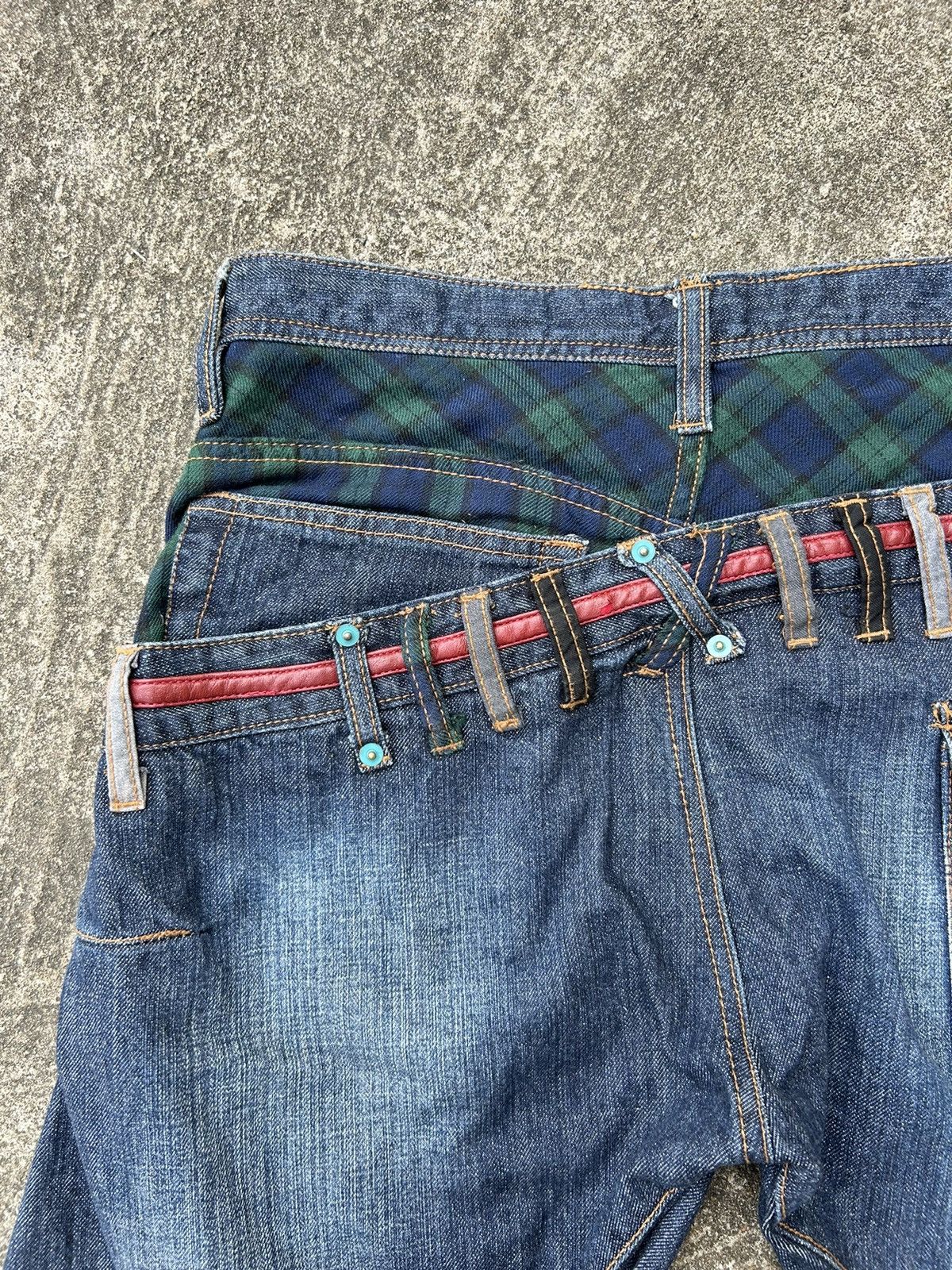 If Six Was Nine × Japanese Brand × Le Grande Bleu (L.G.B.) Double waish denim short pants Ifsixwasnine lgb style Size US 26 / EU 42 - 9 Thumbnail