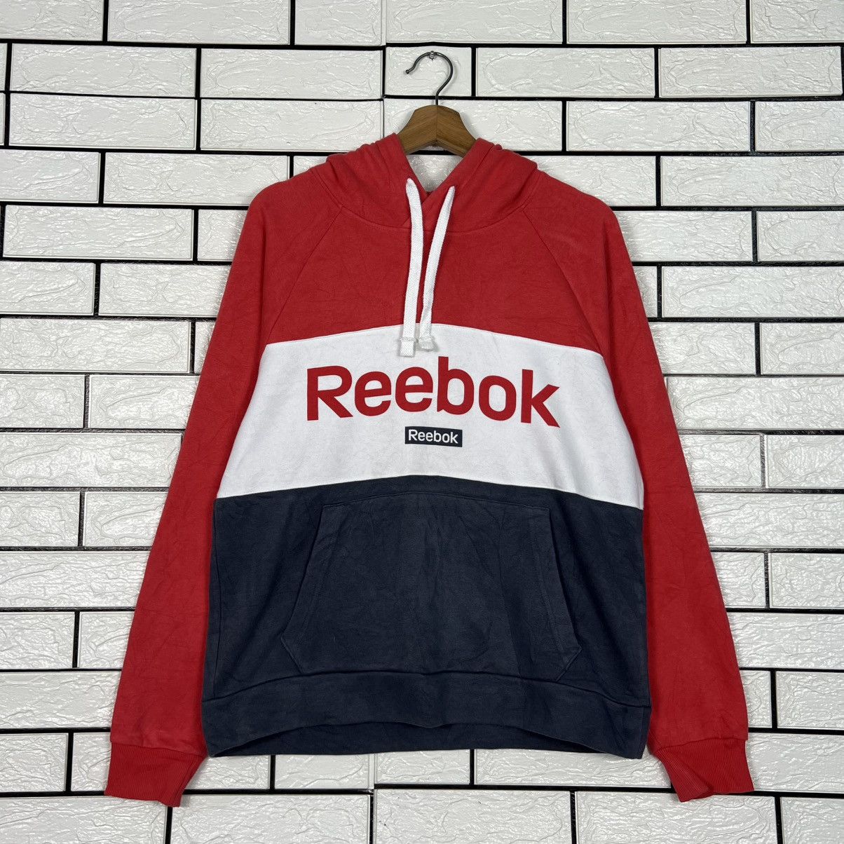 Reebok REEBOK Big Logo Colorblock Pullover Hoodies #4282-C195 Size US M / EU 48-50 / 2 - 8 Thumbnail