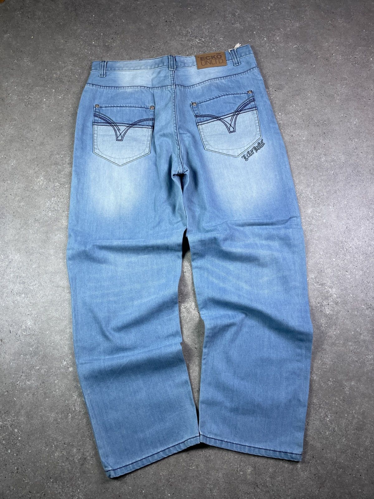 Ecko Unltd. × Vintage Vintage Y2K Ecko Unltd Baggy Hip Hop Denim Pants Size US 40 / EU 56 - 1 Thumbnail