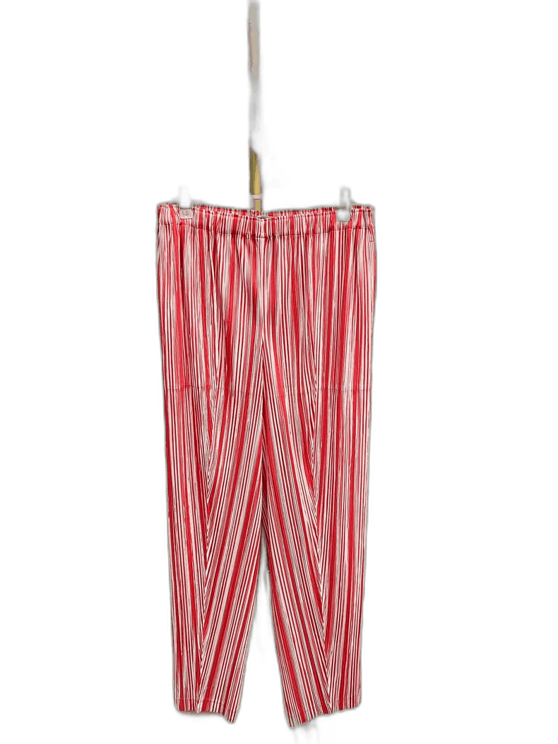 Issey Miyake Issey Miyake Striped Pants Red White-yf Size US 34 / EU 50 - 1 Thumbnail