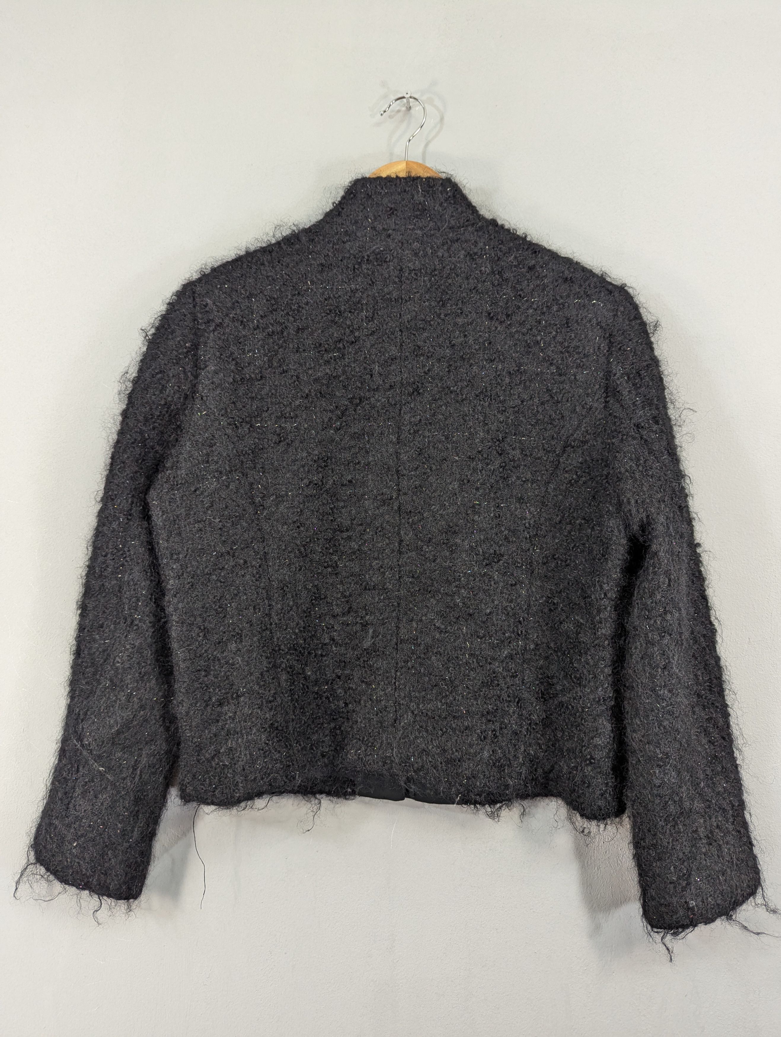 Designer × Japanese Brand × Linea Linea Urbano Hair Zipper Cropped Black Jacket Ifsixwasnine Size L / US 10 / IT 46 - 12 Thumbnail