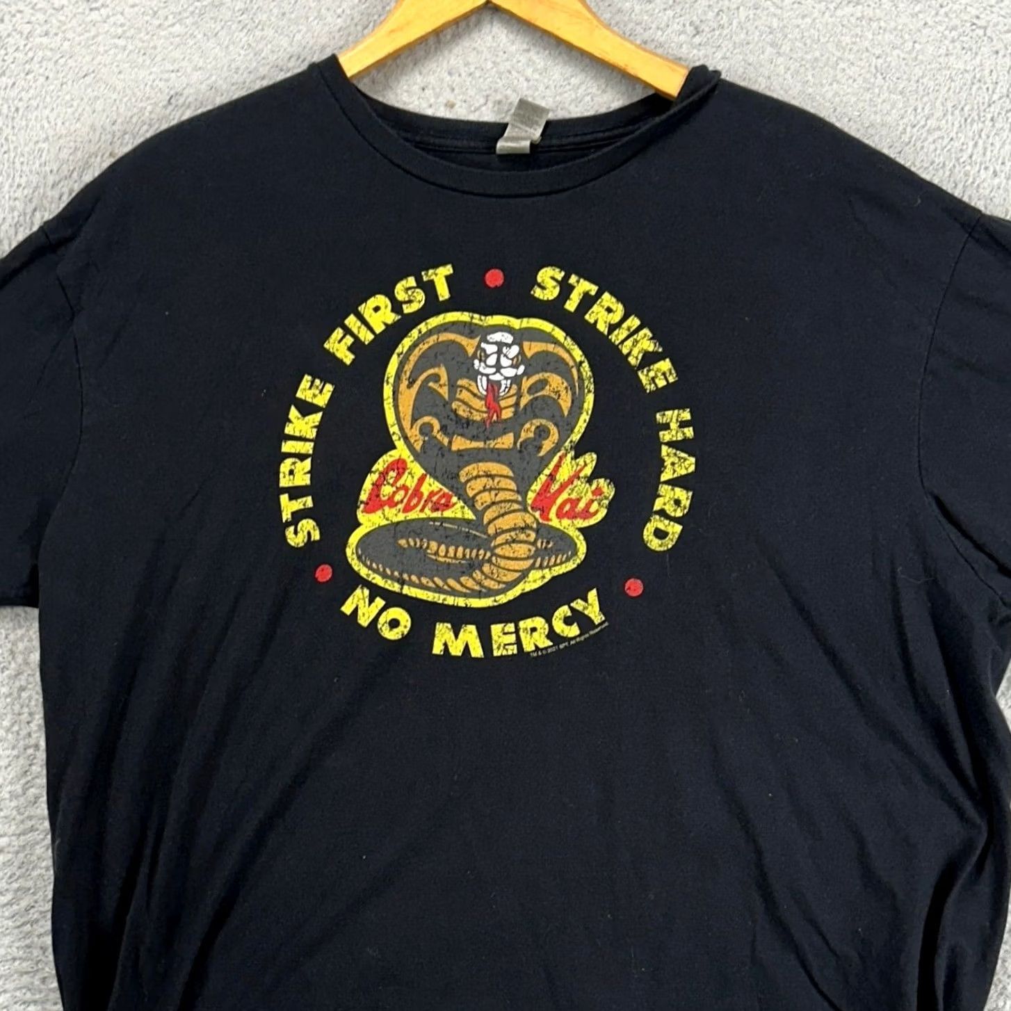Ripple Junction Ripple Junction Shirt Mens 2XL Black Cobra Kai Adult Yellow Short Sleeve Tee Size US XXL / EU 58 / 5 - 2 Thumbnail