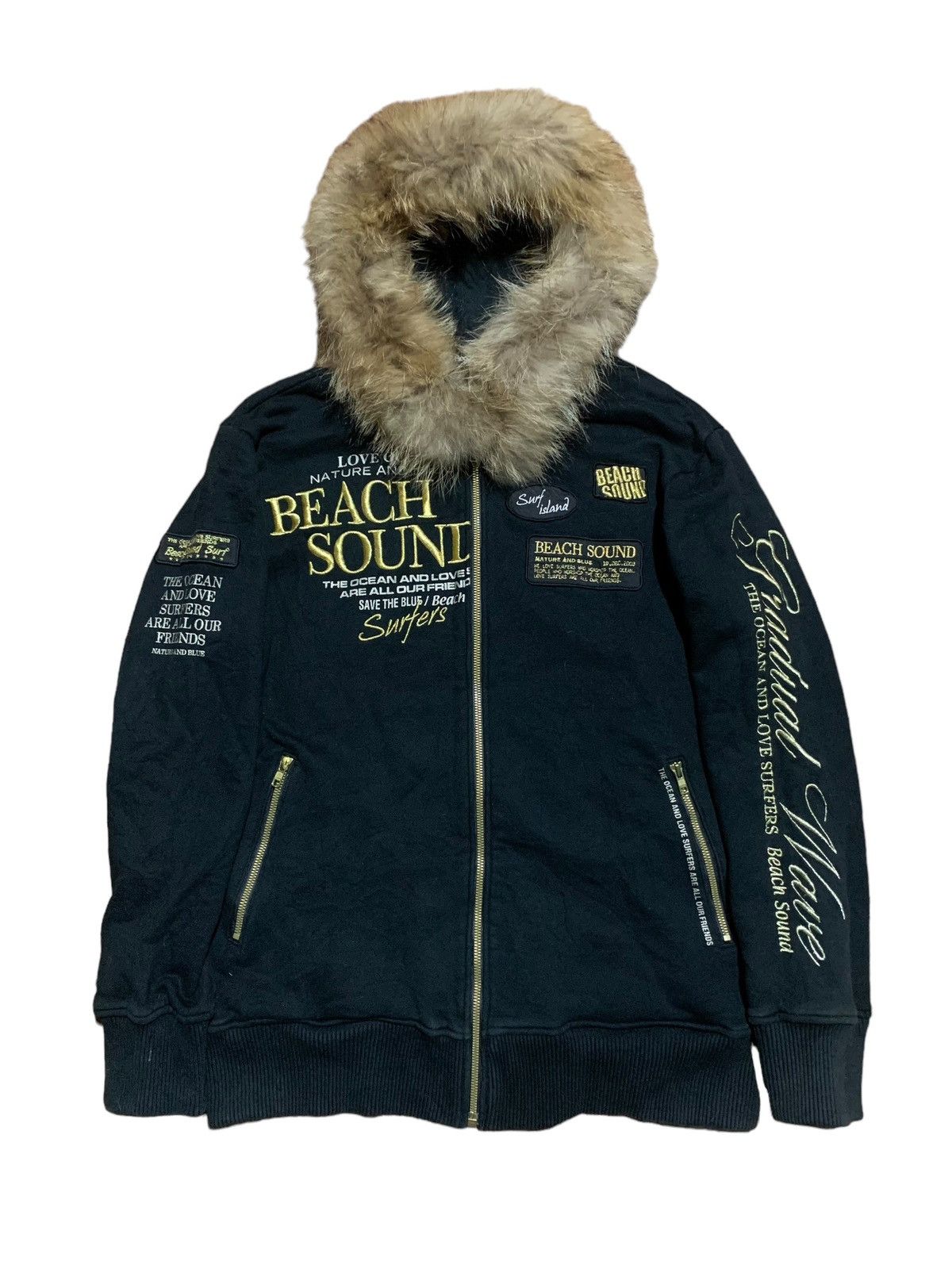 If Six Was Nine Beach Sounds poem punk rock fur hoodie if6was9 LgB style Size US L / EU 52-54 / 3 - 2 Thumbnail