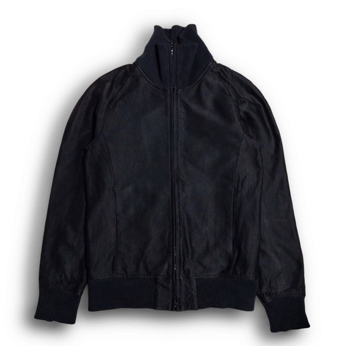 image of Archival Clothing x Attachment Full Zip High Collar Track Jacket in Black, Men's (Size Small)