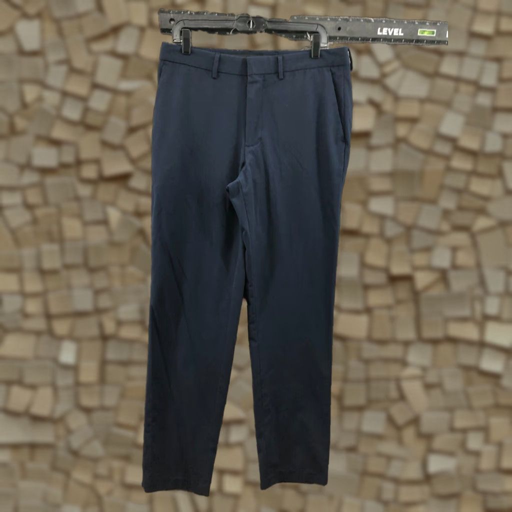 Haggar Haggar Slim Fit Dress Pants Mens 34x32 Blue Hook Eye Slim Straight 5-Pocket Cotton Nylon Casual Formal Business Mens Size US 34 / EU 50 - 1 Thumbnail