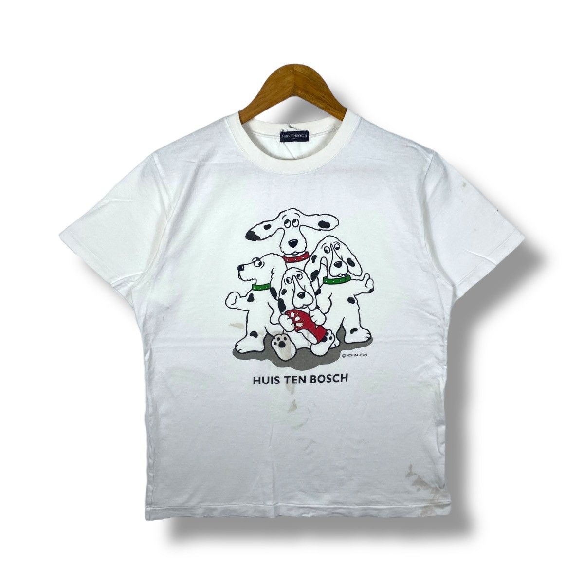 Vintage Vintage 90's HUIS TEN BOSCH Dalmatians Dogs Graphic Tee Size US M / EU 48-50 / 2 - 1 Thumbnail