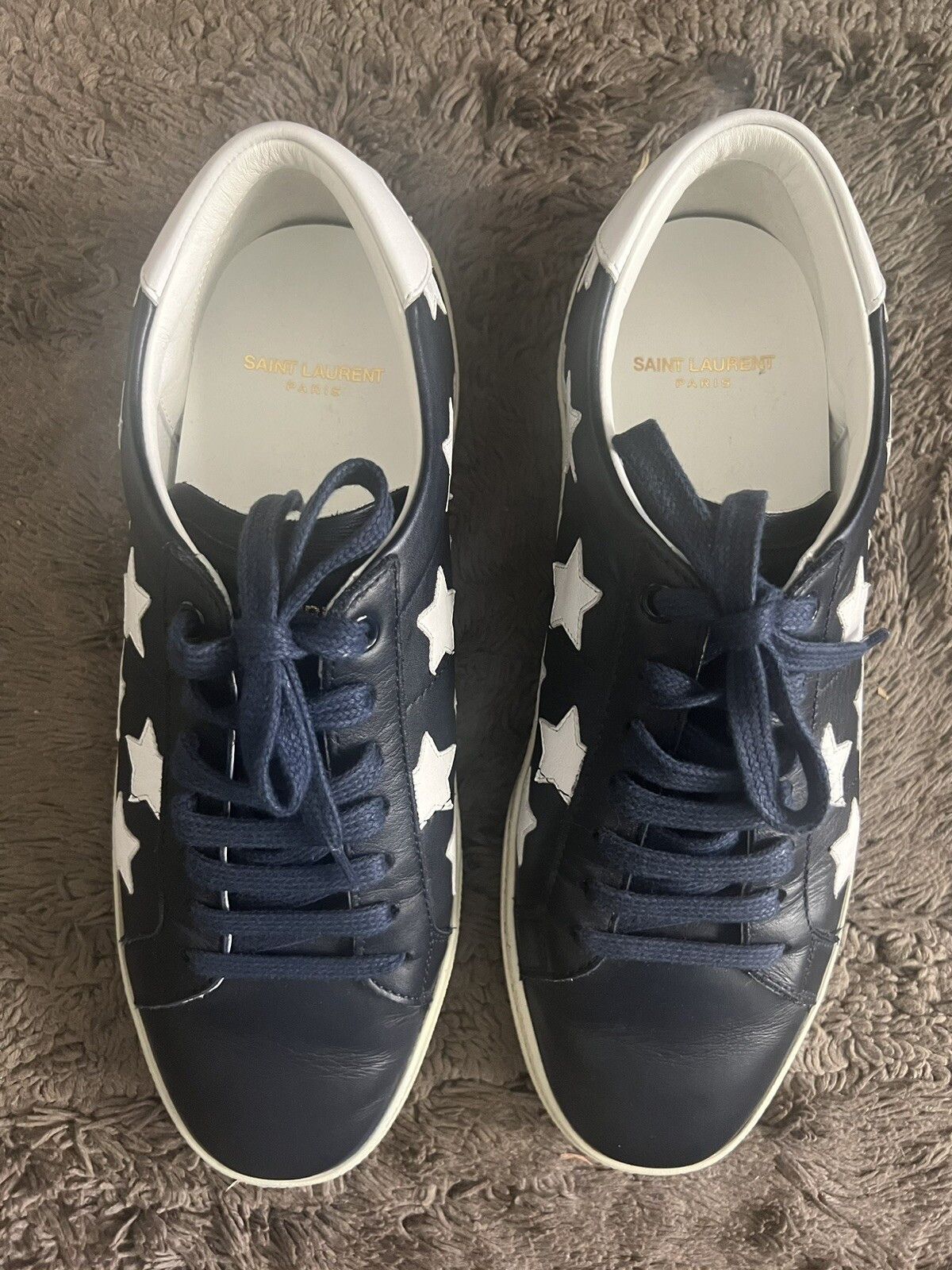 Saint Laurent Paris Star Court Classic Navy Leather Size 40 Size US 7 / EU 40 - 2 Thumbnail