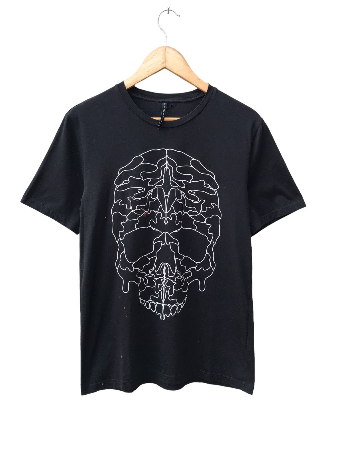 BlackBarret By NeilBarret Splash paint Skull Shirt