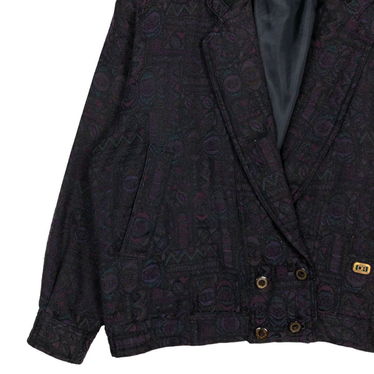Japanese Brand Vintage Bomber Jacket Arora Full Print Double Breast Collar Size US L / EU 52-54 / 3 - 4 Thumbnail