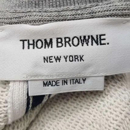 Thom Browne Thom Browne Gray Cotton Stripe Sweatshirt L. Size US L / EU 52-54 / 3 - 2 Thumbnail