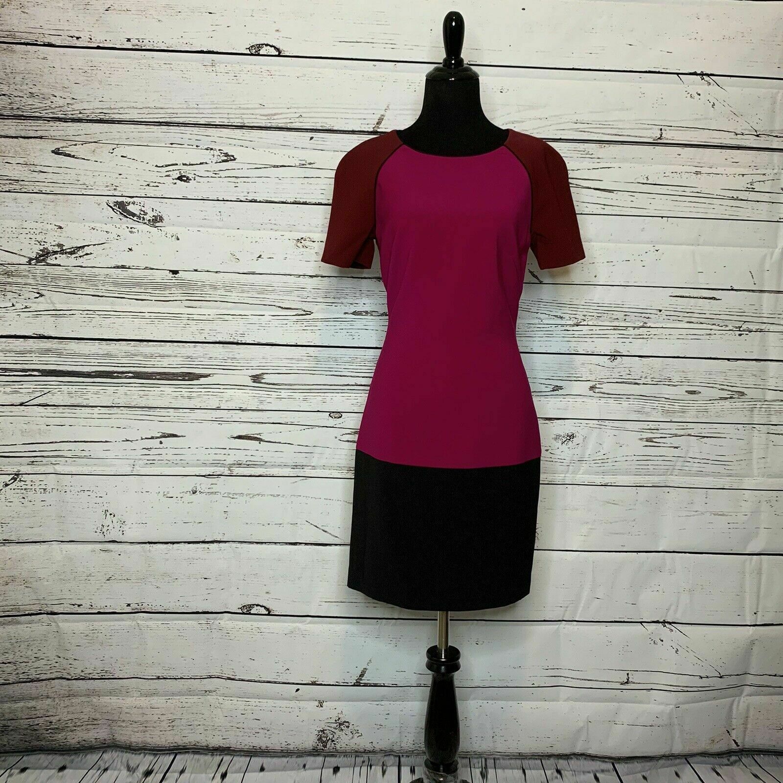 Jonathan Simkhai Purple Black Color Block Cocktail Dress 2