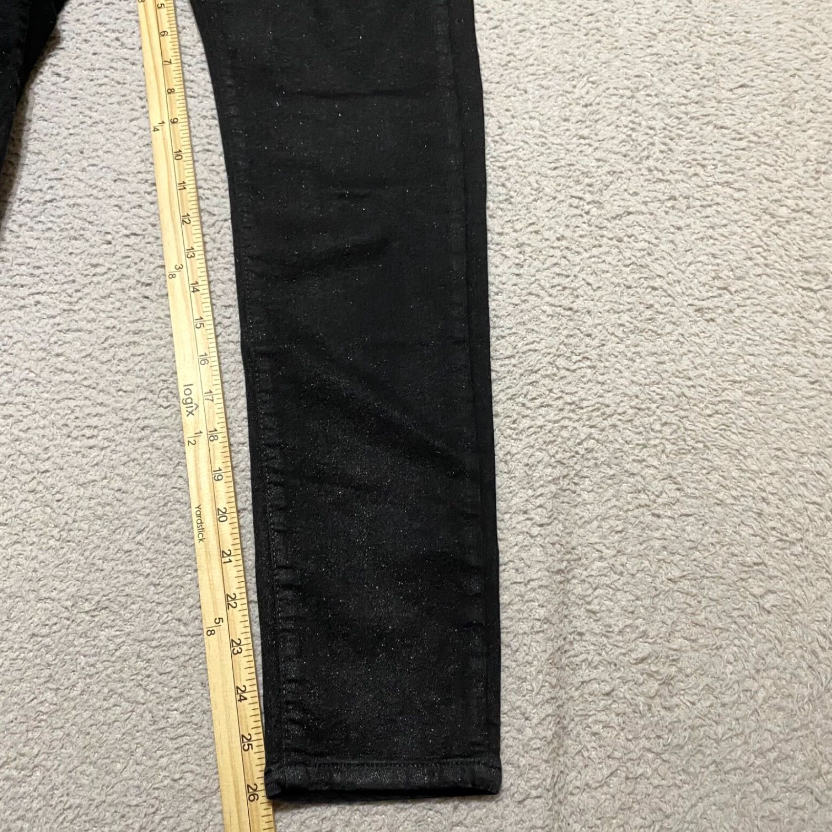 Farah AG Adriano Goldschmied Jeans Womens 28 Black Denim Farah Skinny Ankle Sparkly Size 28" / US 6 / IT 42 - 3 Thumbnail