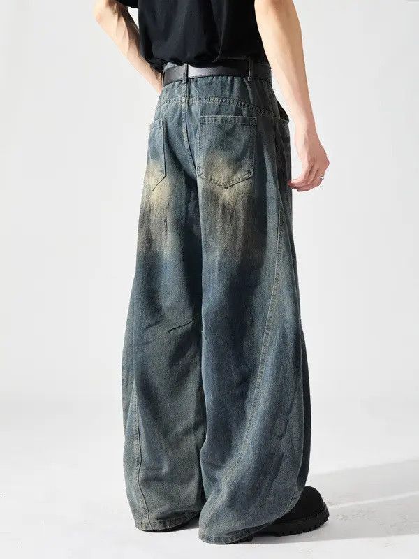 Japanese Brand Loose straight leg casual wide leg jeans Size US 32 / EU 48 - 4 Thumbnail