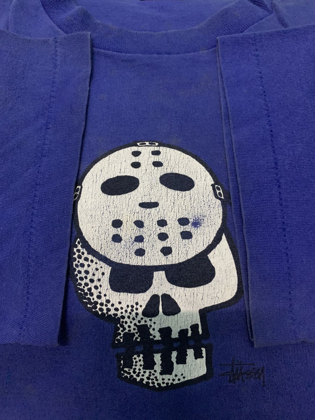 Stussy 💥Vintage Stussy Skull Jason Mask Shirt Size US M / EU 48-50 / 2 - 5 Thumbnail