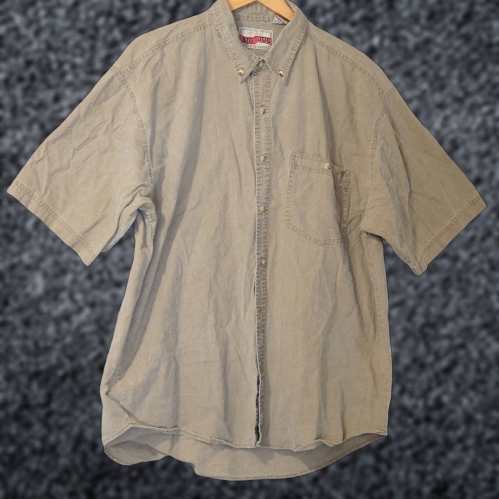 Vintage VINTAGE Big Joe Button Up Shirt 100% Pure Cotton Brown Mens L Size US L / EU 52-54 / 3 - 1 Thumbnail