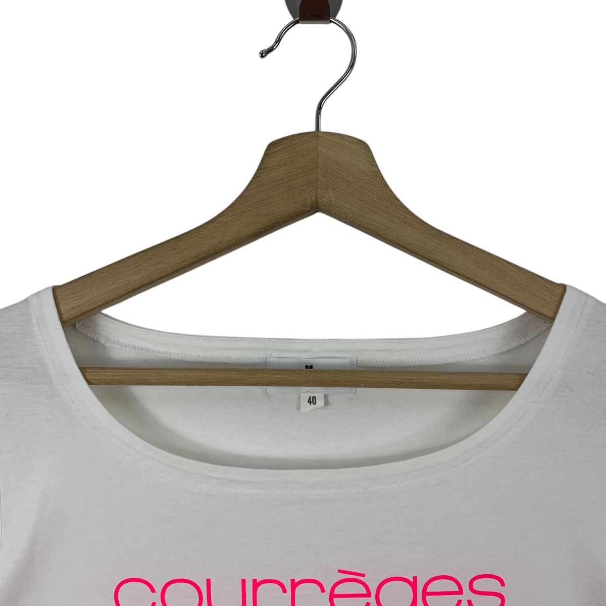 Courreges × Vintage Vintage COURREGES spellout logo women tee Size XS / US 0-2 / IT 36-38 - 8 Thumbnail
