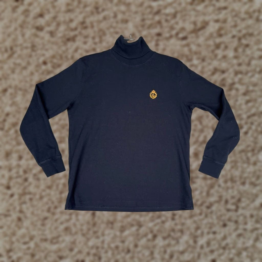 Ralph Lauren Lauren Ralph Lauren Shirt Women Medium Blue Long Sleeve Turtle Neck 100% Cotton Size M / US 6-8 / IT 42-44 - 1 Thumbnail