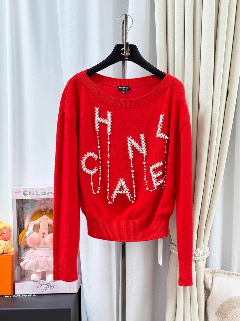 Chanel Chanel Heavy industry pearl letter embroidery logo long-sl Size XS / US 0-2 / IT 36-38 - 1 Thumbnail