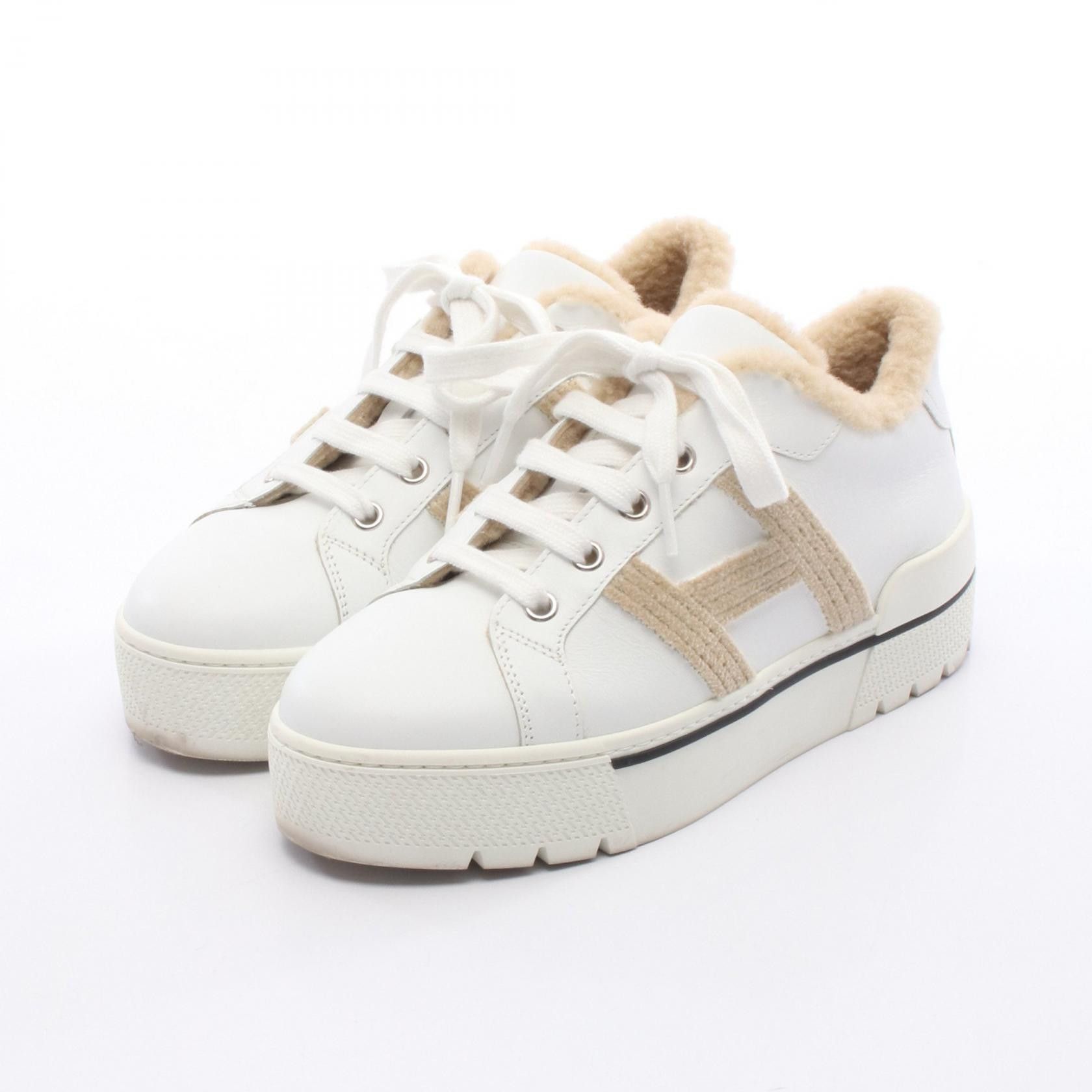 Hermes Hermes Hermes Dare Leather Sneakers Leather Shoes DUTY FREE for USA Size ONE SIZE - 1 Thumbnail