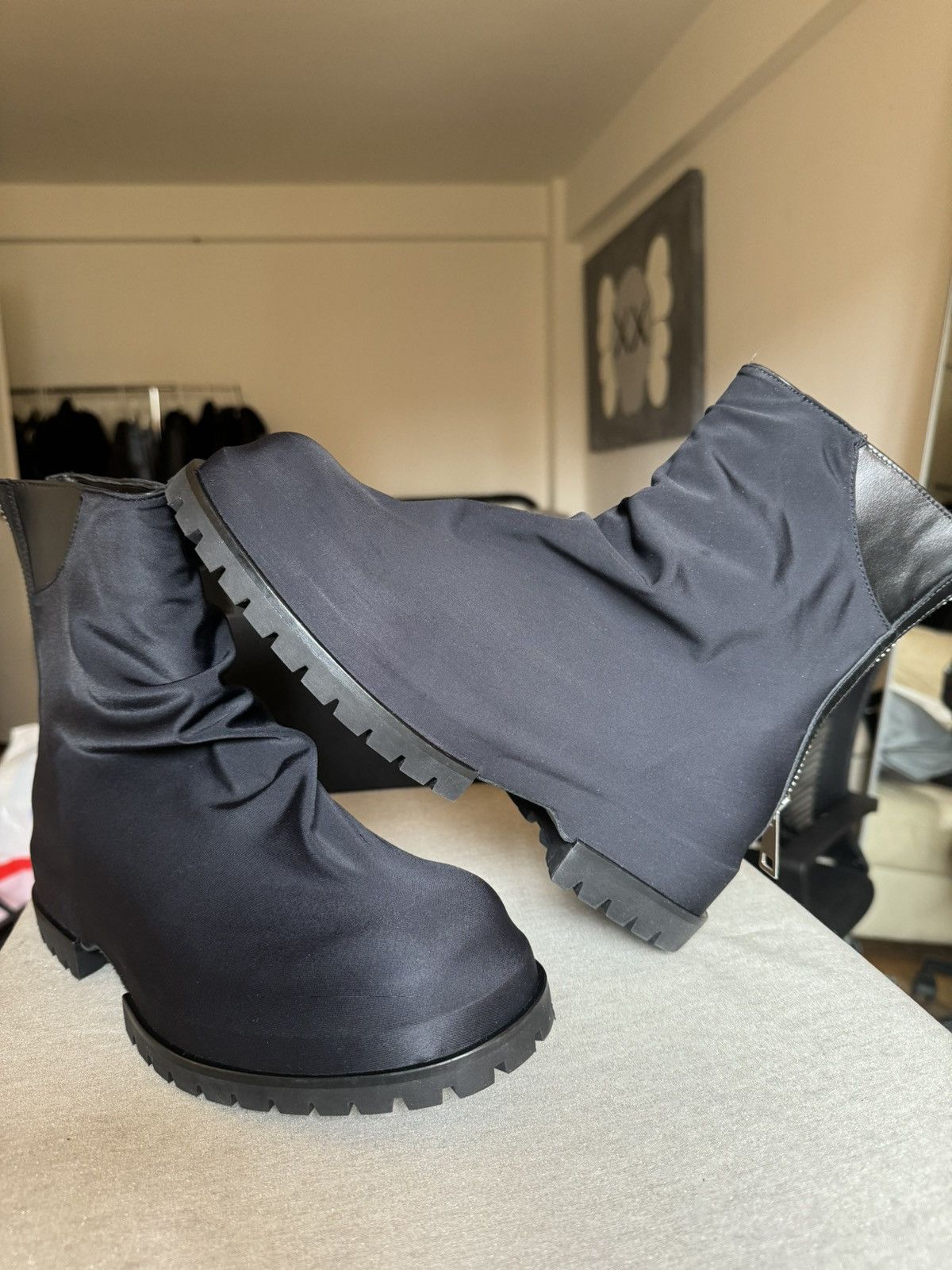 image of 424 On Fairfax 424 Black Marathon Boots, Men's (Size 8)