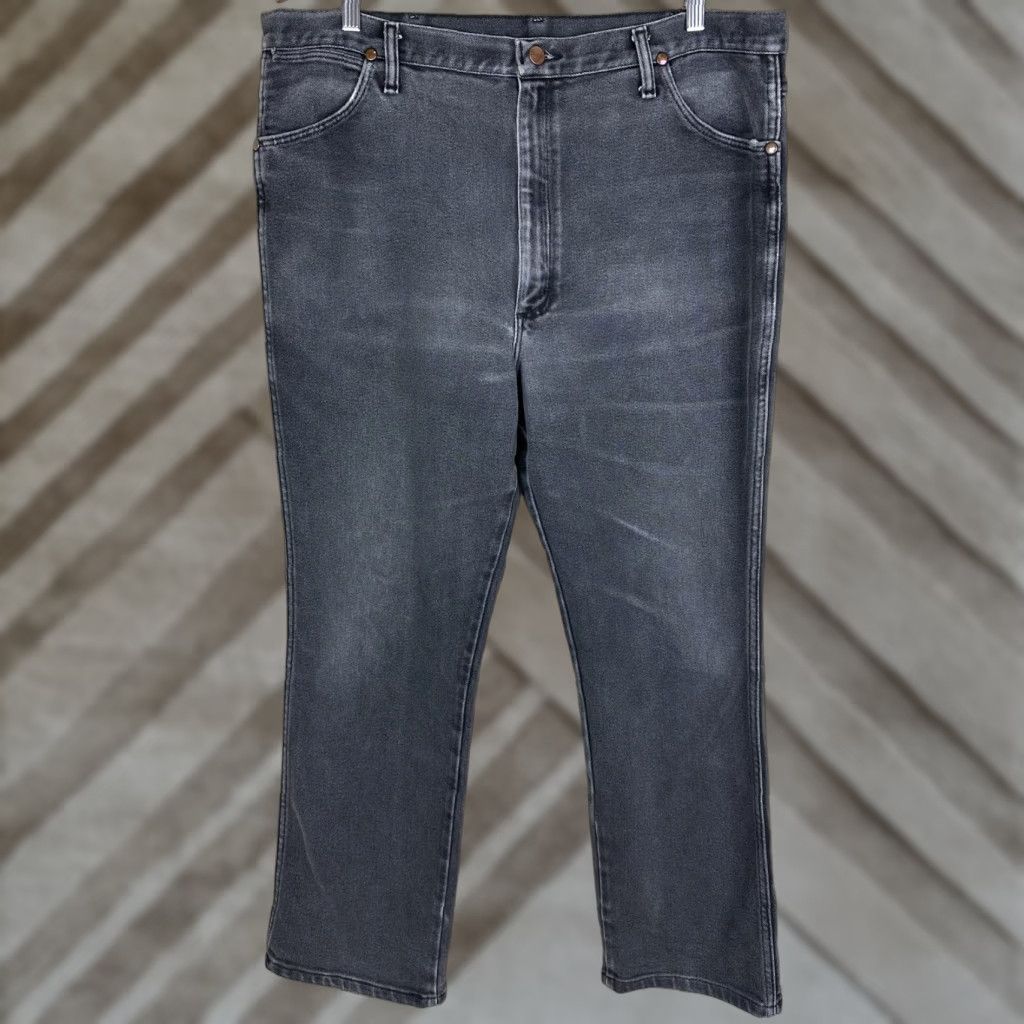 Wrangler Wrangler 938 Jeans Bootcut Slim 38x30 Black 5-Pocket Denim Stretch ACTUAL Slim Fit Cowboys Western Mens Jeans Size US 38 / EU 54 - 1 Thumbnail