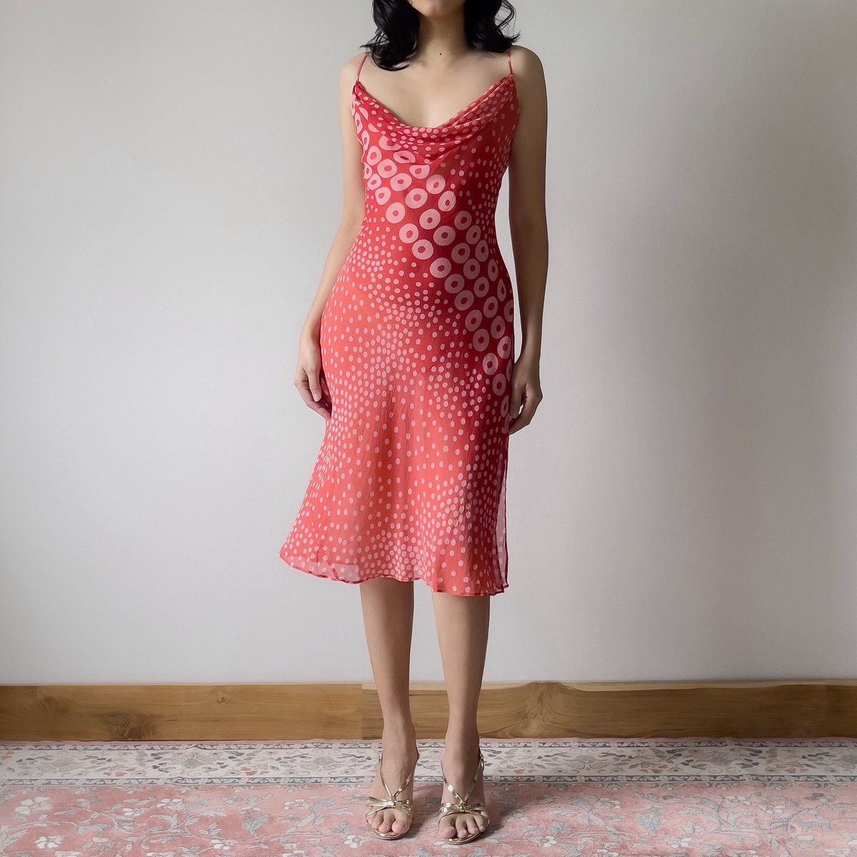 Victoria's Secret Victoria’s Secret Silk Red & Pink Slip Dress (M–L) Size L / US 10 / IT 46 - 2 Thumbnail