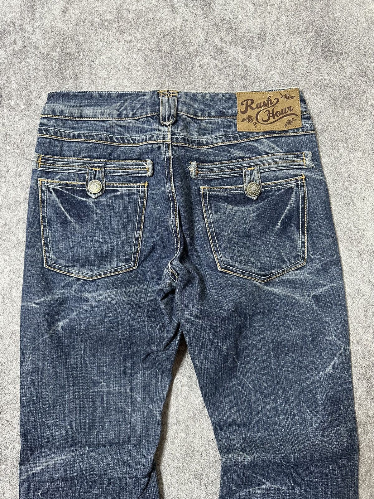 Japanese Brand Japanes Rush Hour Washed Flared Jeans Size US 29 - 4 Thumbnail