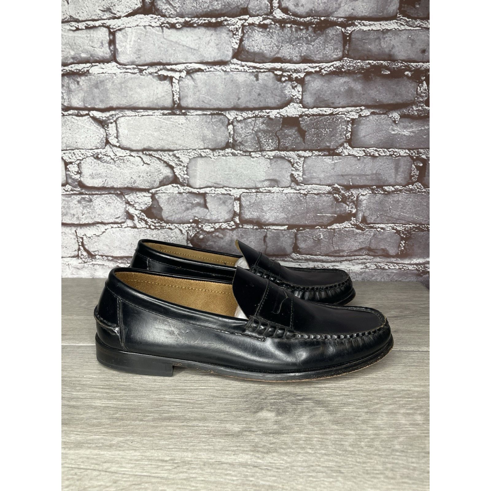 Florsheim Florsheim 1892 Black Leather Slip On Penny Loafers Dress Sho Size US 9 / EU 42 - 13 Thumbnail