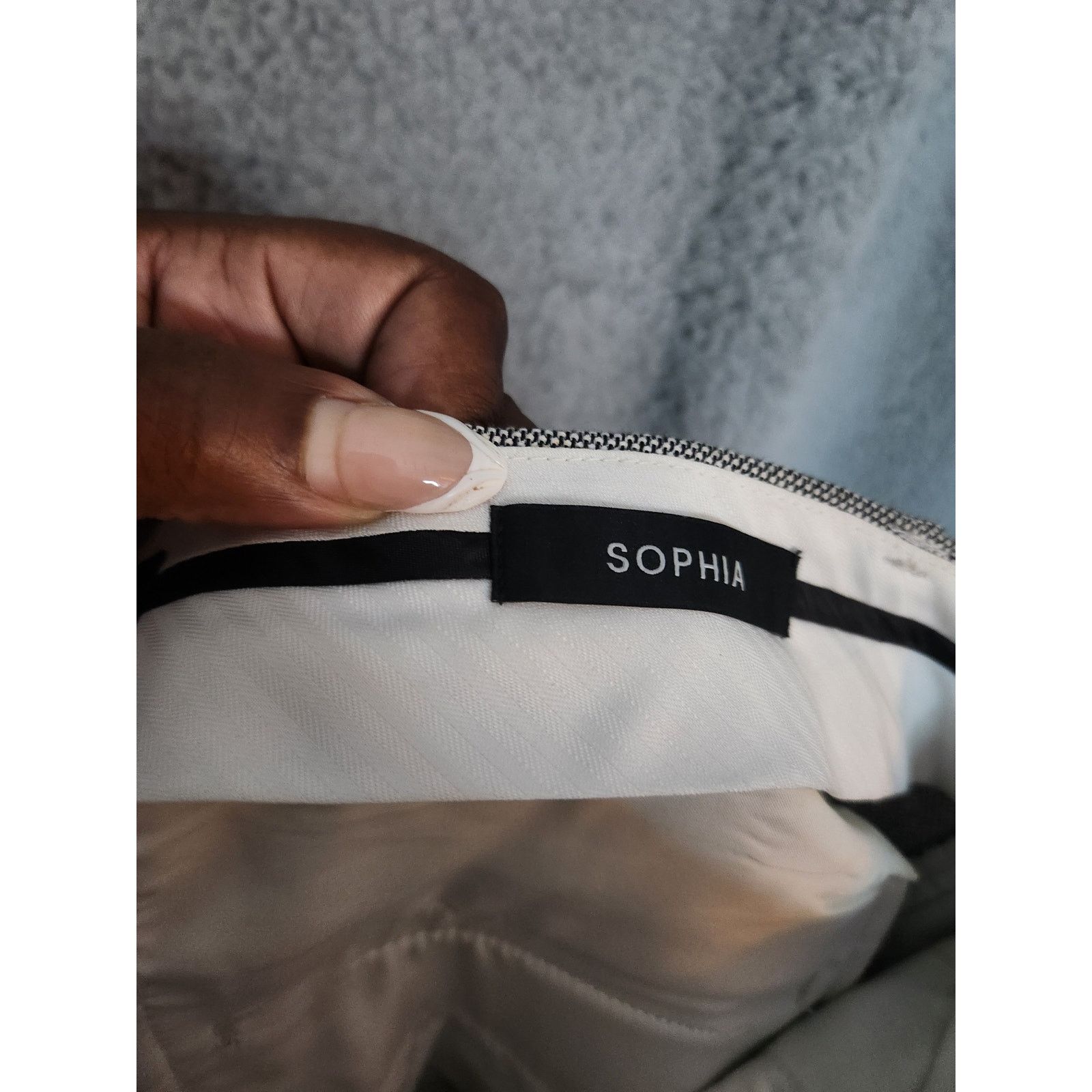 White House Black Market NWOT Ann Taylor Sophia Pant Black & White Sz 12 Size 34" / US 12 / IT 48 - 4 Thumbnail