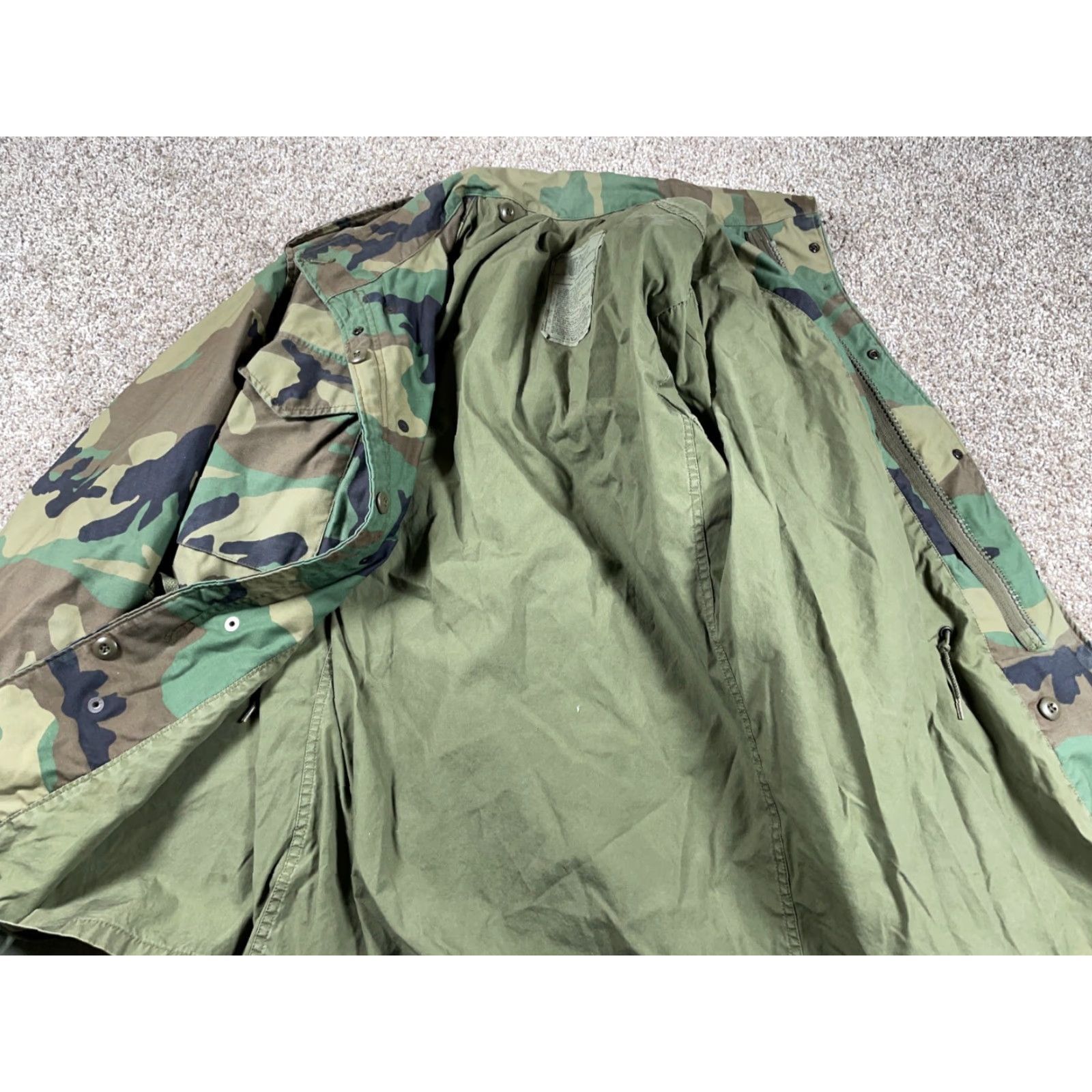 Vintage VINTAGE Alpha Military M-65 Cold Weather Jacket Men Medium Green Camouflage 90s Army Outdoor Retro Size US M / EU 48-50 / 2 - 4 Thumbnail