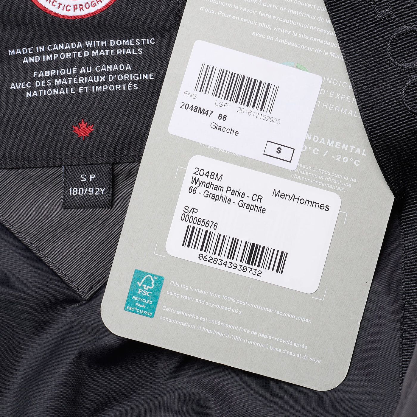 Canada Goose CANADA GOOSE Wyndham 2048M 66 Graphite Down Jacket Coat Size US S / EU 44-46 / 1 - 7 Thumbnail