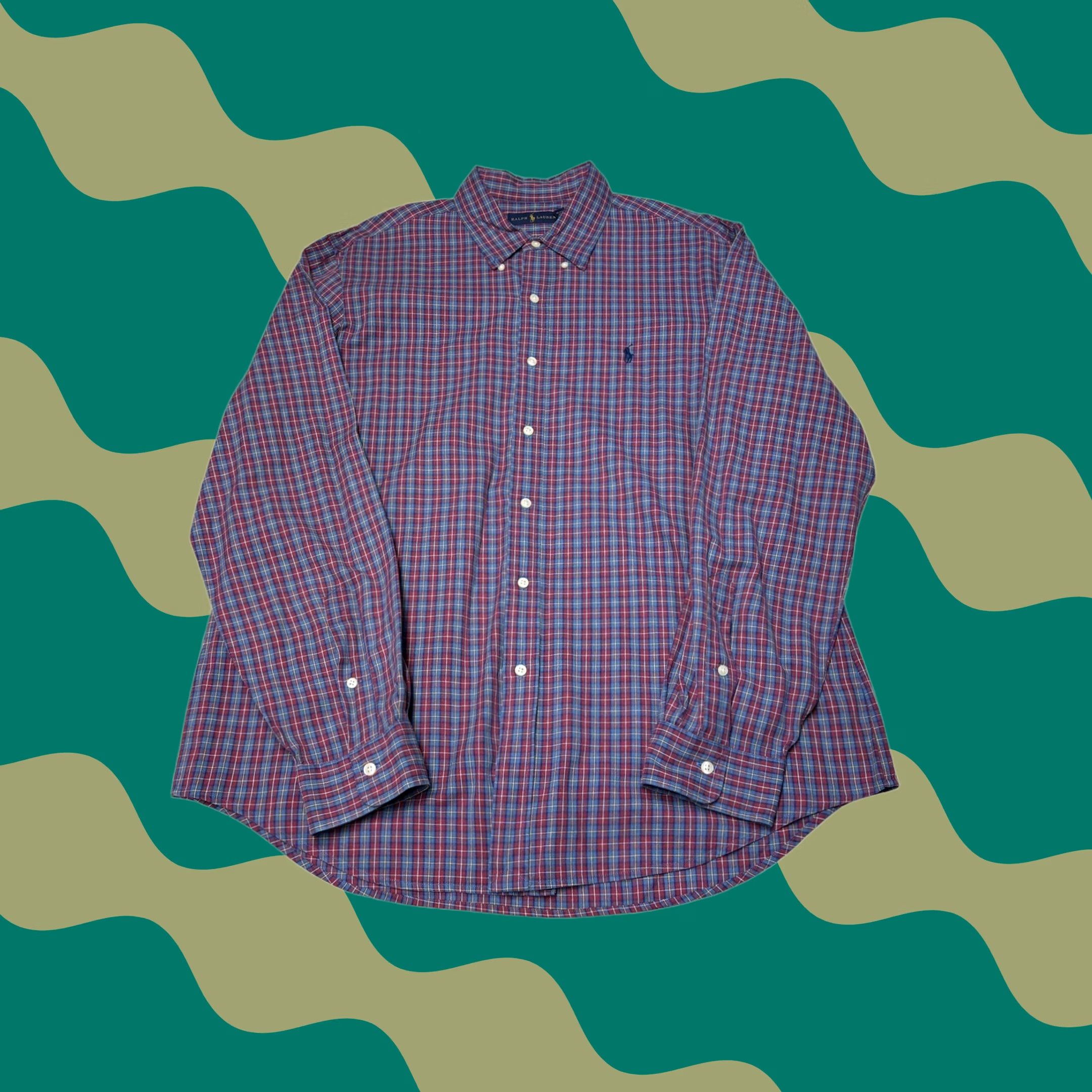 Ralph Lauren Ralph Lauren Mens XL Plaid Button-Down Shirt Blue Red Yellow Cotton Long Sleeve Size US XL / EU 56 / 4 - 1 Thumbnail