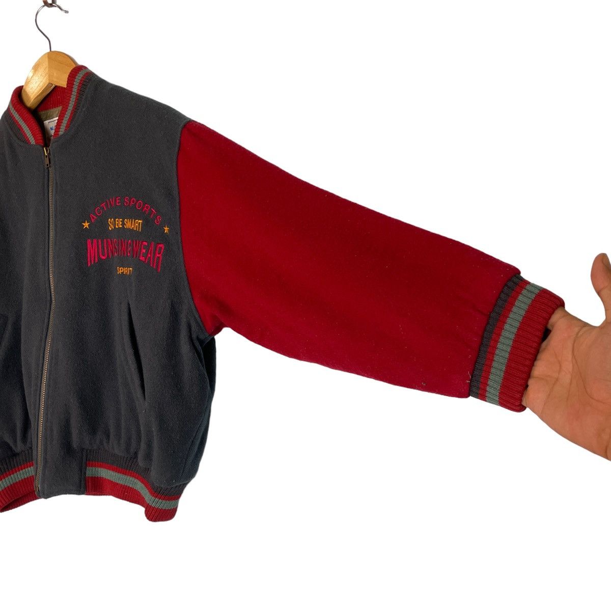 NHL NHL Munsingwear Ice Hockey USA Bomber Jacket Size US S / EU 44-46 / 1 - 12 Thumbnail