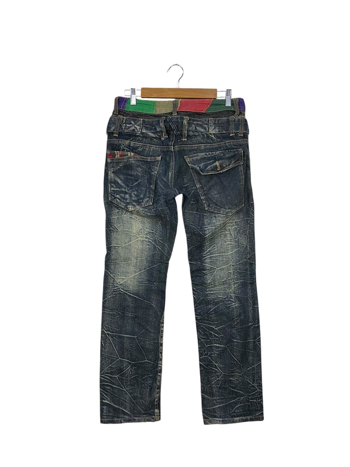 Japanese Brand Japanase brand patina double waist multizip denim pant Size US 31 - 7 Thumbnail