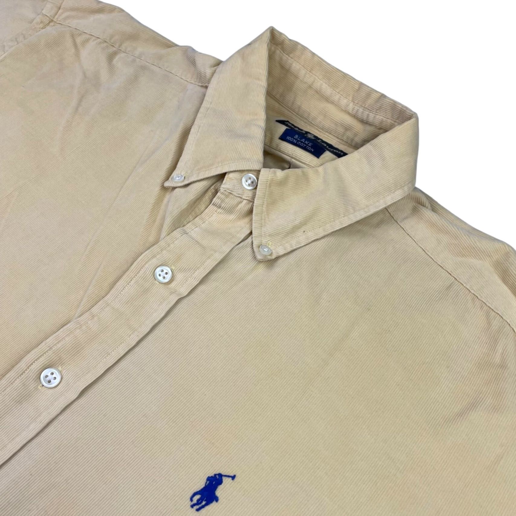 Ralph Lauren VTG Ralph Lauren Button-Up Shirt L/S Corduroy Blake Men’s Yellow Red 100% Cotton Button-Down Collar Vintage Shirt Size US L / EU 52-54 / 3 - 2 Thumbnail