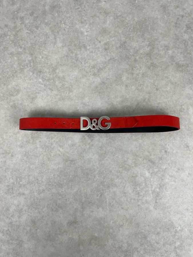 Dolce & Gabbana Dolce & Gabbana Propaganda Red Leather Belt Size ONE SIZE - 4 Thumbnail