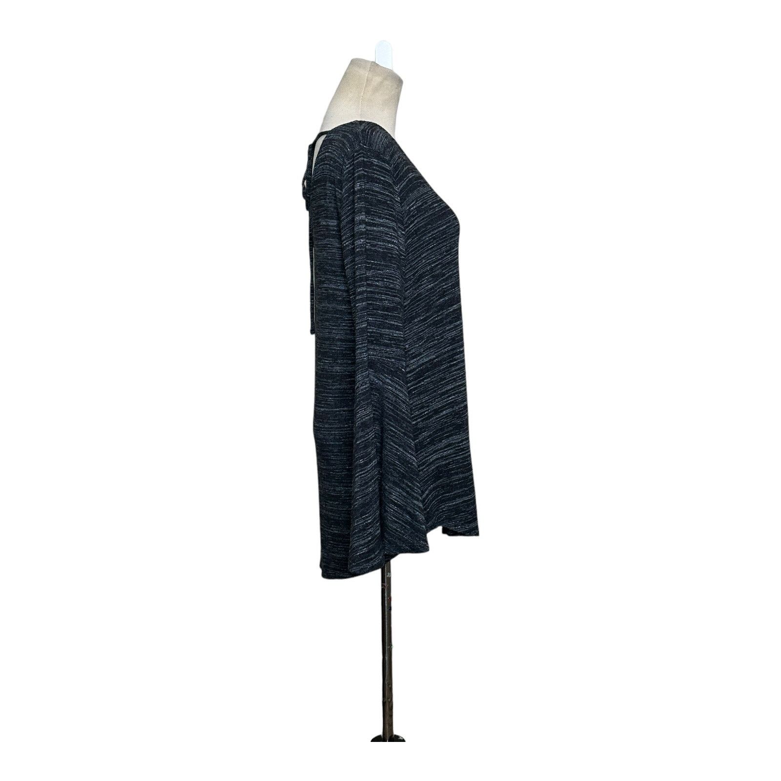 Loft Loft marbled black v neck flare sleeves open back top size M Size M / US 6-8 / IT 42-44 - 7 Thumbnail