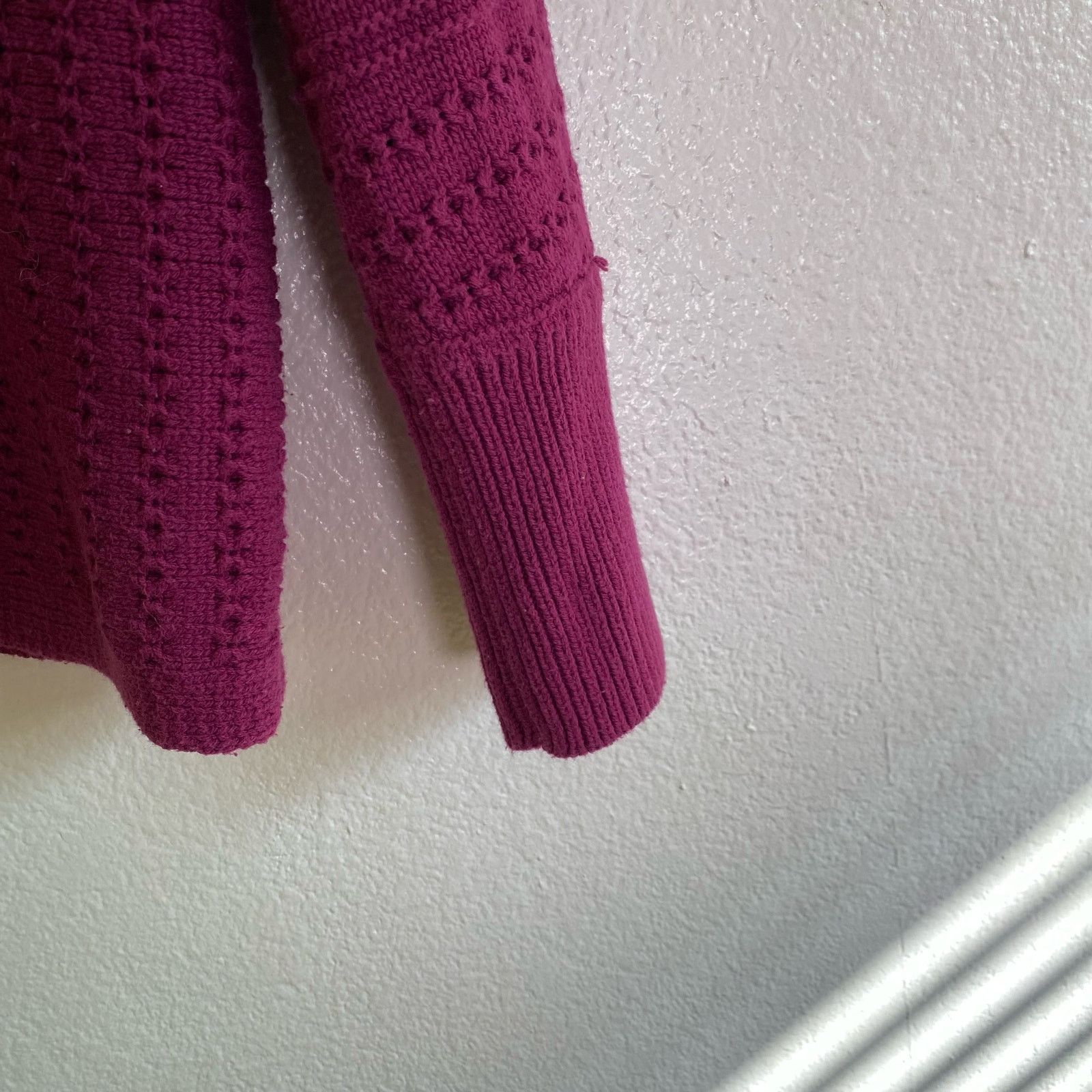 Chicos Chicos Mixed-Stitch Cowl-Neck Pullover Purple Womens Size L Size L / US 10 / IT 46 - 2 Thumbnail
