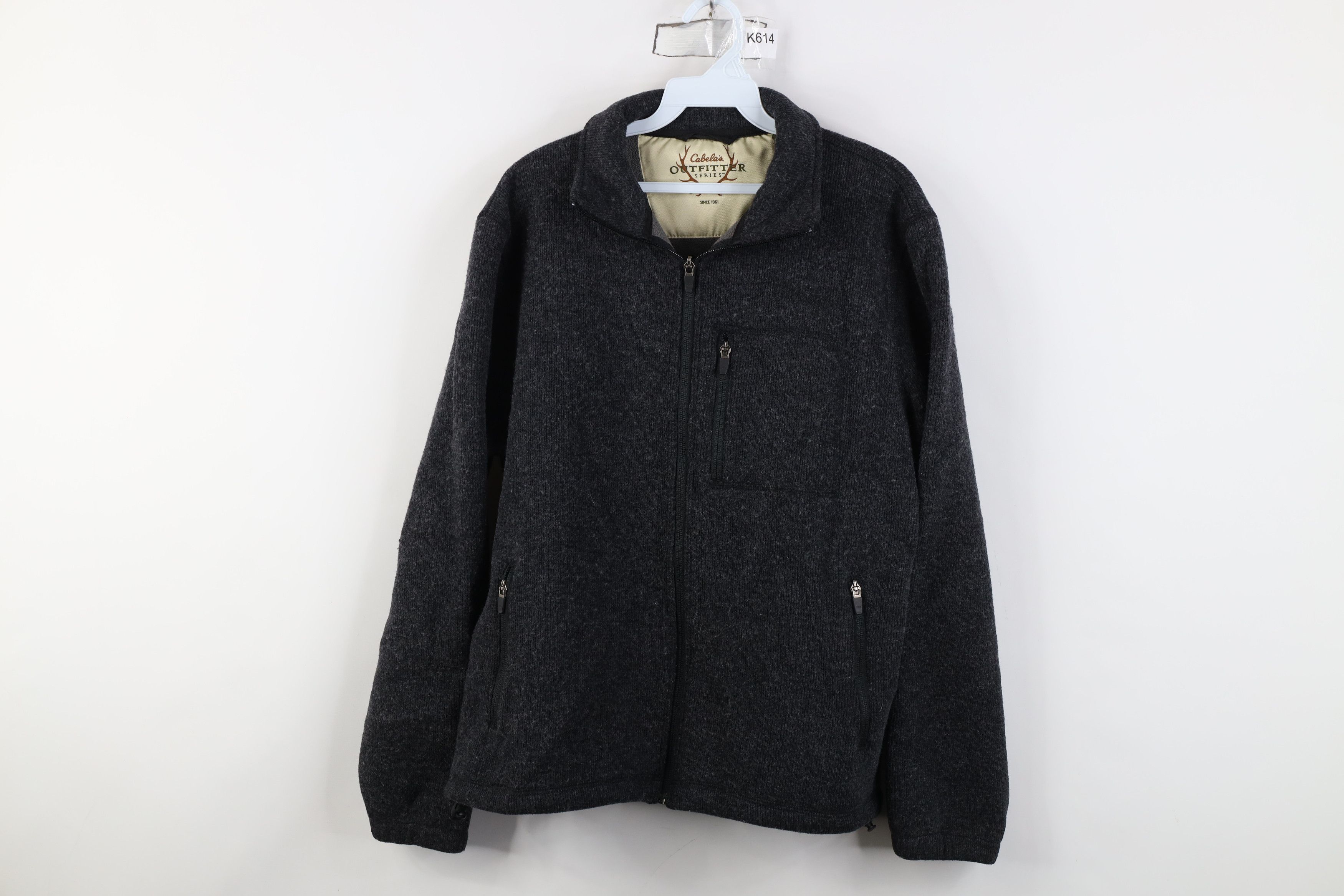 Cabelas Vintage Cabelas Wool Blend Knit Full Zip Sweater Jacket Size US M / EU 48-50 / 2 - 1 Thumbnail