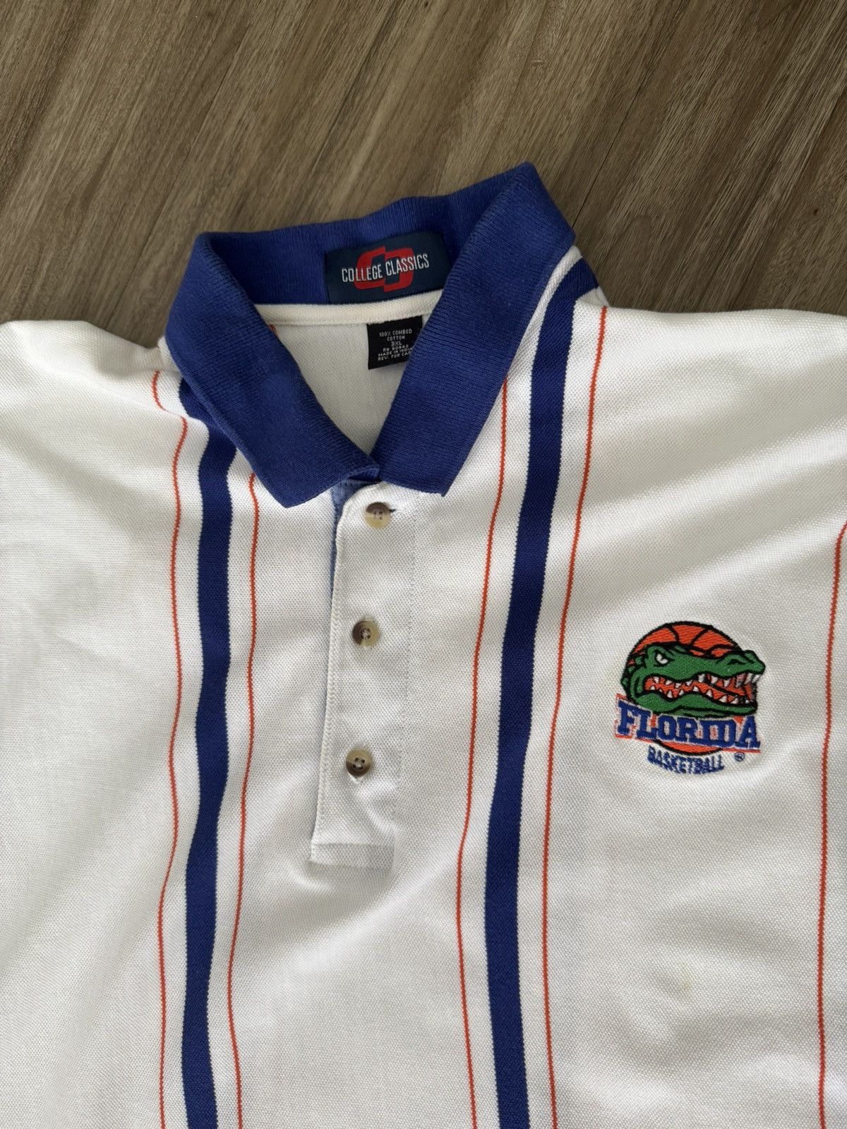Other Vintage 90s Y2K University of Florida striped polo Size US XXL / EU 58 / 5 - 2 Thumbnail
