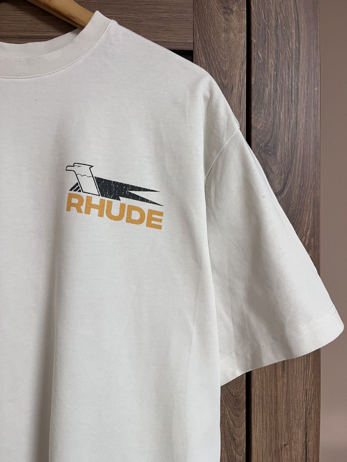 Rhude Vintage Rhude Tee Off-White Big Logo S Size US S / EU 44-46 / 1 - 10 Thumbnail