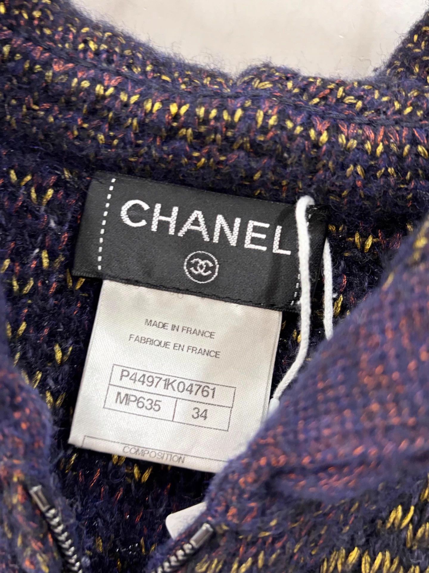 Chanel Chanel 12A Bombay Wool Knit 34 Vintage Jacket Size XS / US 0-2 / IT 36-38 - 4 Thumbnail