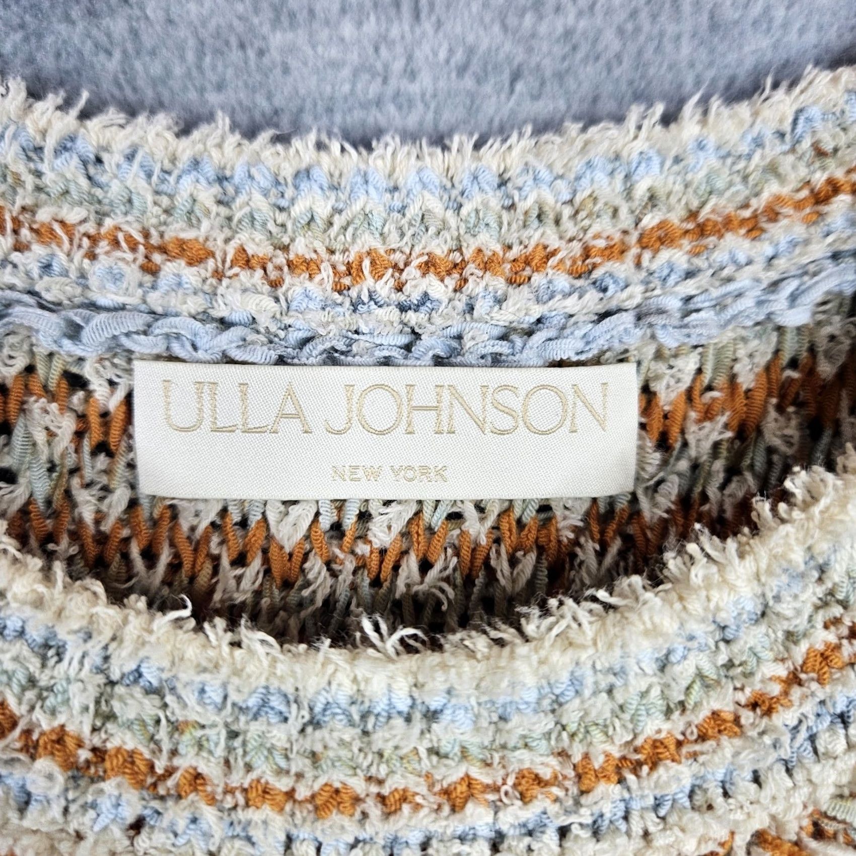 Ulla Johnson ULLA JOHNSON Women's Puff Sleeve Elara Knit Stripes Top S Multicolor Knit Cotton Blend Nylon Pullover Casual Shirts Womens 90s Feel Size S / US 4 / IT 40 - 3 Thumbnail
